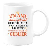quotedazur - Mug Humour Un Ami Aussi Génial C'est Difficile À Trouver Très Quitter Carrément Impossible Oublier Cadeau Amitié Unique, Tasse Idéale Pour Tous