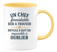 quotedazur - Mug Humour Un Chef Formidable Dur À Trouver Difficile Quitter Impossible Oublier Cadeau Parfait Tasse Unique Pour Apprécié Au Bureau