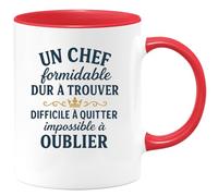 quotedazur - Mug Humour Un Chef Formidable Dur À Trouver Difficile Quitter Impossible Oublier Cadeau Parfait Tasse Unique Pour Apprécié Au Bureau