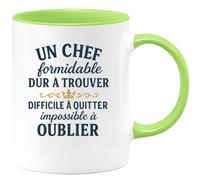 quotedazur - Mug Humour Un Chef Formidable Dur À Trouver Difficile Quitter Impossible Oublier Cadeau Parfait Tasse Unique Pour Apprécié Au Bureau