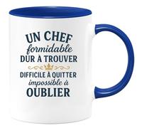 quotedazur - Mug Humour Un Chef Formidable Dur À Trouver Difficile Quitter Impossible Oublier Cadeau Parfait Tasse Unique Pour Apprécié Au Bureau
