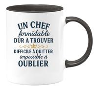 quotedazur - Mug Humour Un Chef Formidable Dur À Trouver Difficile Quitter Impossible Oublier Cadeau Parfait Tasse Unique Pour Apprécié Au Bureau