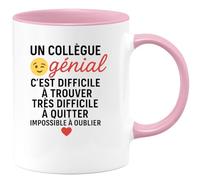 quotedazur - Mug Humour Un Collègue Génial C'est Difficile À Trouver Très Difficile À Quitter Impossible À Oublier - Idéal Cadeau Tasse Pour Collègue Exceptionnel