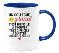 quotedazur - Mug Humour Un Collègue Génial C'est Difficile À Trouver Très Difficile À Quitter Impossible À Oublier - Idéal Cadeau Tasse Pour Collègue Exceptionnel