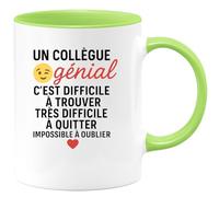 quotedazur - Mug Humour Un Collègue Génial C'est Difficile À Trouver Très Difficile À Quitter Impossible À Oublier - Idéal Cadeau Tasse Pour Collègue Exceptionnel