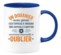 quotedazur - Mug Humour Un Douanier Génial, Difficile À Trouver, Quitter Et Impossible Oublier Idée Cadeau Originale Tasse Pour Unique Fidèle