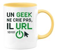 quotedazur - Mug Humour Un Geek Ne Crie Pas Il Url Tasse Humoristique Pour Passionnés De Tech Cadeau Original Amateurs Technologie,