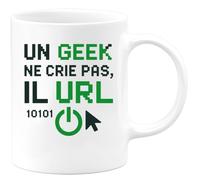 quotedazur - Mug Humour Un Geek Ne Crie Pas Il Url - Tasse Humoristique Pour Passionnés De Tech - Cadeau Original Pour Amateurs De Technologie, Tasse Geek Humoristique
