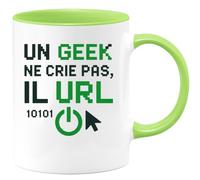 quotedazur - Mug Humour Un Geek Ne Crie Pas Il Url - Tasse Humoristique Pour Passionnés De Tech - Cadeau Original Pour Amateurs De Technologie, Tasse Geek Humoristique