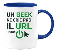 quotedazur - Mug Humour Un Geek Ne Crie Pas Il Url - Tasse Humoristique Pour Passionnés De Tech - Cadeau Original Pour Amateurs De Technologie, Tasse Geek Humoristique