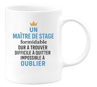quotedazur - Mug Humour Un Maitre De Stage Formidable Dur À Trouver Difficile À Quitter Impossible À Oublier - Cadeau Original Tasse Maître Unique Et Inoubliable