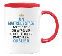 quotedazur - Mug Humour Un Maitre De Stage Formidable Dur À Trouver Difficile À Quitter Impossible À Oublier - Cadeau Original Tasse Maître Unique Et Inoubliable