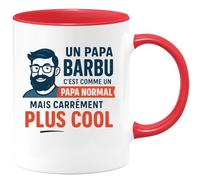quotedazur - Mug Humour Un Papa Barbu, C’est Comme Un Papa Normal, Mais Encore Plus Cool - Idéal Cadeau Originale Pour Papa Tasse Unique Et Fun