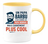 quotedazur - Mug Humour Un Papa Barbu, C’est Comme Un Papa Normal, Mais Encore Plus Cool - Idéal Cadeau Originale Pour Papa Tasse Unique Et Fun