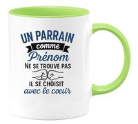 quotedazur - Mug Humour Un Parrain Comme Prénom Ne Se Trouve Pas Il Choisit Avec Le Coeur Cadeau Original Tasse Pour Au Grand CœUr