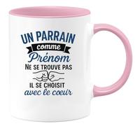 quotedazur - Mug Humour Un Parrain Comme Prénom Ne Se Trouve Pas Il Choisit Avec Le Coeur Cadeau Original Tasse Pour Au Grand CœUr