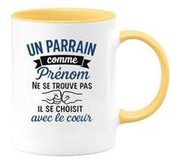 quotedazur - Mug Humour Un Parrain Comme Prénom Ne Se Trouve Pas Il Choisit Avec Le Coeur Cadeau Original Tasse Pour Au Grand CœUr