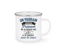 quotedazur - Mug Humour Un Parrain Comme Prénom Ne Se Trouve Pas Il Se Choisit Avec Le Coeur - Cadeau Original Tasse Pour Parrain Au Grand CœUr