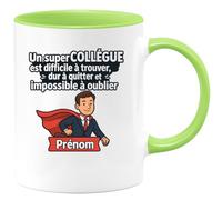 quotedazur - Mug Humour Un Super Collègue Rare Et Inoubliable, Impossible À Oublier Prénom Cadeau Parfait Tasse Pour Moments Partagés