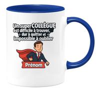 quotedazur - Mug Humour Un Super Collègue Rare Et Inoubliable, Impossible À Oublier Prénom Cadeau Parfait Tasse Pour Moments Partagés