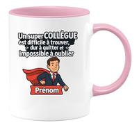 quotedazur - Mug Humour Un Super Collègue Rare Et Inoubliable, Impossible À Oublier Prénom Cadeau Parfait Tasse Pour Moments Partagés