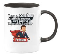 quotedazur - Mug Humour Un Super Collègue Rare Et Inoubliable, Impossible À Oublier Prénom Cadeau Parfait Tasse Pour Moments Partagés