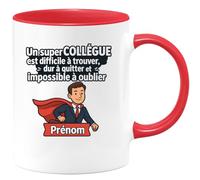 quotedazur - Mug Humour Un Super Collègue Rare Et Inoubliable, Impossible À Oublier Prénom Cadeau Parfait Tasse Pour Moments Partagés