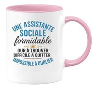 quotedazur - Mug Humour Une Assistante Sociale Formidable, Rare À Trouver, Difficile Quitter Et Impossible Oublier Idée Cadeau Parfaite Tasse Originale Pour Dévouée
