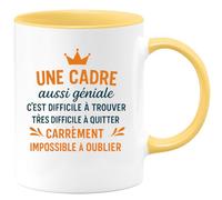 quotedazur - Mug Humour Une Cadre Aussi Géniale, Difficile À Trouver, Quitter, Impossible Oublier Idée Cadeau Parfaite Tasse Unique Pour Exceptionnelle