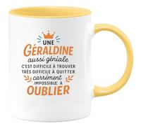 quotedazur - Mug Humour Une Géraldine Géniale, Difficile À Trouver, Quitter, Impossible Oublier Idée Cadeau Originale Tasse Parfaite Pour Exceptionnelle
