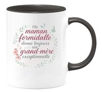 quotedazur - Mug Humour une maman formidable donne toujours une grand-mère exceptionnelle - Cadeau Annonce Grossesse Naissance Mamie Femme