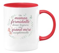 quotedazur - Mug Humour une maman formidable donne toujours une grand-mère exceptionnelle - Cadeau Annonce Grossesse Naissance Mamie Femme