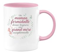 quotedazur - Mug Humour une maman formidable donne toujours une grand-mère exceptionnelle - Cadeau Annonce Grossesse Naissance Mamie Femme