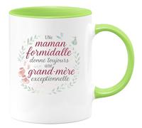 quotedazur - Mug Humour une maman formidable donne toujours une grand-mère exceptionnelle - Cadeau Annonce Grossesse Naissance Mamie Femme
