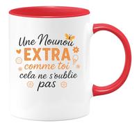 quotedazur - Mug Humour Une Nounou Extra Comme Toi Cela Ne S'oublie Pas - Idéal Cadeau Tasse Nounou Attentionnée Et Unique