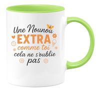 quotedazur - Mug Humour Une Nounou Extra Comme Toi Cela Ne S'oublie Pas - Idéal Cadeau Tasse Nounou Attentionnée Et Unique