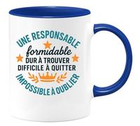 quotedazur - Mug Humour Une Responsable Formidable, Rare À Trouver, Difficile Quitter, Impossible Oublier Idée Cadeau Parfaite Tasse Unique Pour Femme Exceptionnelle