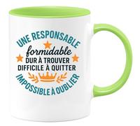 quotedazur - Mug Humour Une Responsable Formidable, Rare À Trouver, Difficile Quitter, Impossible Oublier Idée Cadeau Parfaite Tasse Unique Pour Femme Exceptionnelle