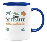 quotedazur - Mug Humour Une Retraite Bien Méritée Pour Un Homme, Cadeau Tasse Personnalisé Idée Originale Personnalisée Retraité Heureux Et Détendu