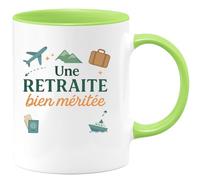 quotedazur - Mug Humour Une Retraite Bien Méritée Pour Un Homme, Cadeau Tasse Personnalisé Idée Originale Personnalisée Retraité Heureux Et Détendu