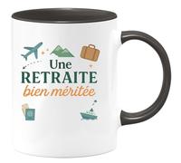 quotedazur - Mug Humour Une Retraite Bien Méritée Pour Un Homme, Cadeau Tasse Personnalisé Idée Originale Personnalisée Retraité Heureux Et Détendu