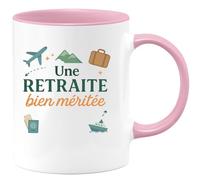quotedazur - Mug Humour Une Retraite Bien Méritée Pour Un Homme, Cadeau Tasse Personnalisé Idée Originale Personnalisée Retraité Heureux Et Détendu