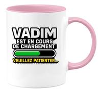 quotedazur - Mug Humour Vadim En Cours De Chargement, Patience Demandée Personnalisé Idée Cadeau Originale Tasse Personnalisée Pour Homme Unique Et Pratique