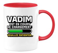 quotedazur - Mug Humour Vadim En Cours De Chargement, Patience Demandée Personnalisé Idée Cadeau Originale Tasse Personnalisée Pour Homme Unique Et Pratique