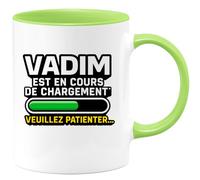 quotedazur - Mug Humour Vadim En Cours De Chargement, Patience Demandée Personnalisé Idée Cadeau Originale Tasse Personnalisée Pour Homme Unique Et Pratique