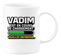 quotedazur - Mug Humour Vadim En Cours De Chargement, Patience Demandée Personnalisé Idée Cadeau Originale Tasse Personnalisée Pour Homme Unique Et Pratique