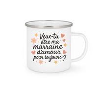 quotedazur - Mug Humour Veux-tu Être Ma Marraine D'amour Pour Toujours, Un Vrai Lien Cadeau Parfait Tasse Originale Pleine
