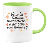 quotedazur - Mug Humour Veux-tu Être Ma Marraine D'amour Pour Toujours, Un Vrai Lien Cadeau Parfait Tasse Originale Pleine