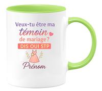 quotedazur - Mug Humour Veux-tu Être Ma Témoin De Mariage ? Dis Oui Stp, Prénom - Cadeau Original Tasse Personnalisée Pour Témoin Mariage Unique