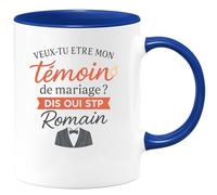 quotedazur - Mug Humour Veux-tu Être Mon Témoin De Mariage ? Dis Oui Stp, Prénom Personnalisé - Cadeau Original Tasse Mariage Témoin À Personnaliser Prénom